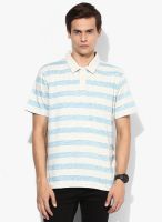 Tom Tailor Blue Striped Polo T-Shirt