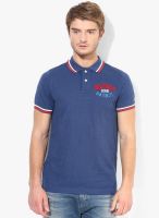 Tommy Hilfiger Blue Solid Polo T-Shirt