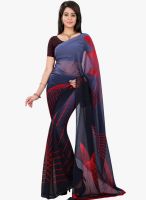 Triveni Sarees Blue Printed Saree