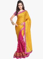 Triveni Sarees Yellow Printed Saree