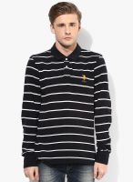U.S. Polo Assn. Black Striped Polo T-Shirt