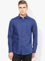 U.S. Polo Assn. Navy Blue Regular Fit Casual Shirt