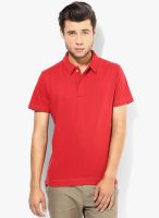 Uni Style Image Red Solid Polo T-Shirt