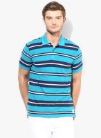 United Colors of Benetton Blue Striped Polo T-Shirt