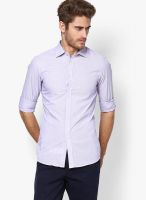 United Colors of Benetton Lilac Full Sleeve Casual Shirt