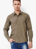 United Colors of Benetton Olive Slim Fit Casual Shirt