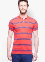 United Colors of Benetton Red Striped Polo T-Shirts