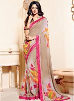 Vishal Beige Printed Saree