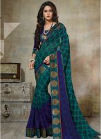 Vishal Green Embellished Saree