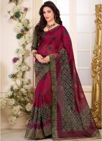 Vishal Maroon Printed Saree