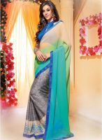 Vishal Multicoloured Embroidered Saree