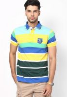 Wilkins & Tuscany Light Blue Striped Polo T-Shirts