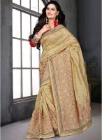 Xclusive Chhabra Beige Embroidered Saree