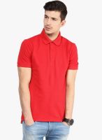 Yellow Submarine Red Solid Polo T-Shirt