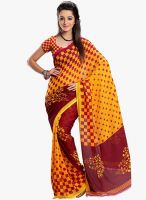 7 Colors Lifestyle Yellow Printed Saree