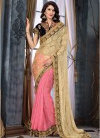Aesha Beige Embroidered Saree