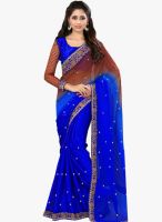 Aesha Blue Embroidered Saree