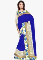Aesha Blue Printed Saree