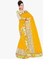 Aesha Mustard Yellow Printed Saree