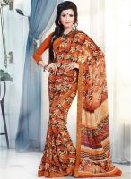 Aesha Orange Printed Saree
