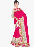 Aesha Pink Printed Saree