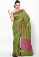 Avishi Green Silk Blend Saree