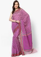 Avishi Silk Blend Purple Saree