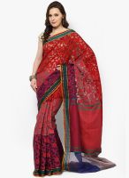 Avishi Silk Blend Red Saree