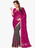 Desi Look Pink Embroidered Saree