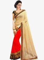 Florence Beige Embroidered Saree