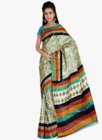 Florence Beige Printed Saree