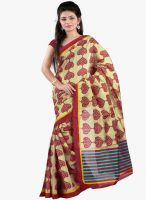 Florence Beige Printed Saree