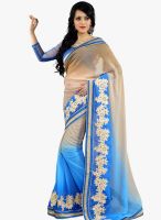 Florence Blue Embroidered Saree