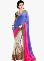 Florence Blue Embroidered Saree