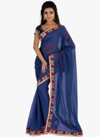 Florence Blue Solid Saree