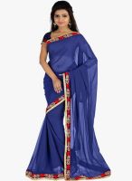 Florence Blue Solid Saree