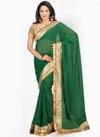 Florence Green Embroidered Saree