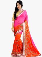 Florence Pink Embroidered Saree