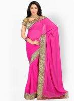 Florence Pink Embroidered Saree