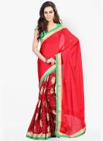 Florence Red Embroidered Saree
