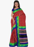 Florence Red Printed Saree