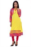 GMI Casual Printed Women's Kurti(Yellow)