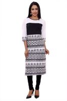 GMI Casual Printed Women's Kurti(White)