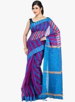 Guava Purple Striped Saree