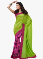 Inddus Green Printed Saree