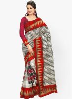 Inddus Multicoloured Printed Saree