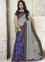 Inddus Multicoloured Embroidered Saree