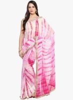 Indibox Pink Printed Saree