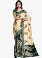 Janasya Janasya Green Crepe Printed Saree