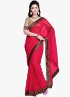 Janasya Janasya Pink Chiffon Saree